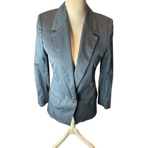 J. Crew Women's Navy Blazer Single Button Jacket SZ 0